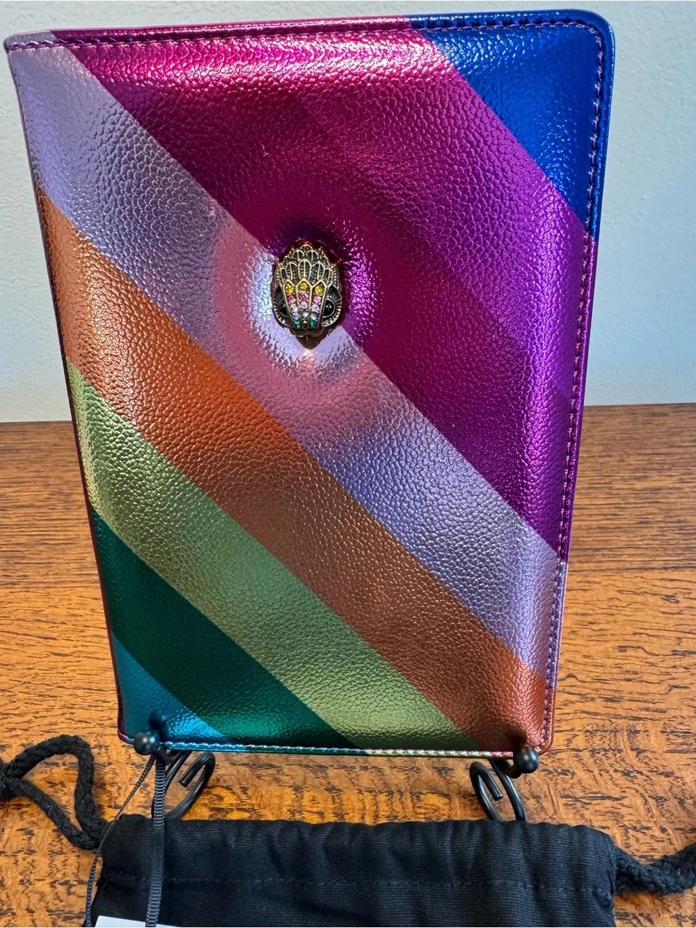 NWOT Kurt Geiger Metallic Rainbow Eagle Head Notebook w/Dust Bag
